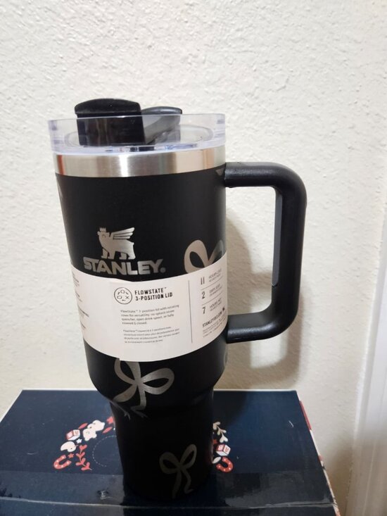 Stanley Other - Laser Engraved Bow Tumbler – Personalized Coquette Drinkware